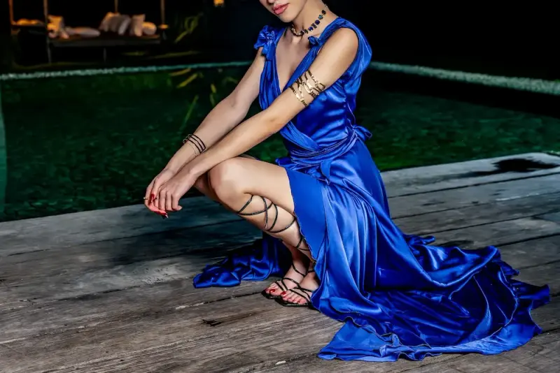 High-end escort in elegant evening setting at luxury location
